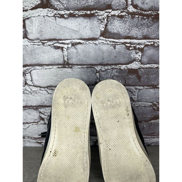 COACH Pembroke Nappa Black Leather Hi-Top Turnlock Sneakers Women 7.5B US FG1274 - Picture 9 of 16